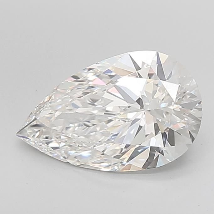 4.54ct F VS1 Rare Carat Ideal Cut Pear Lab Grown Diamond
