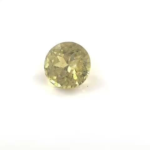 0.96 Carat Yellow Round Sapphire