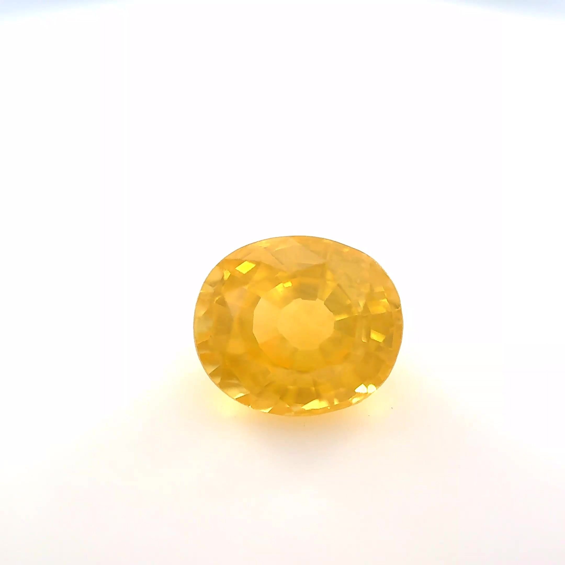 1.19 Carat Yellow Oval Sapphire