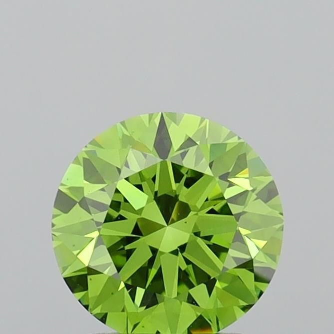 1.66 Ct. Fancy Vivid Green Round Lab Diamond