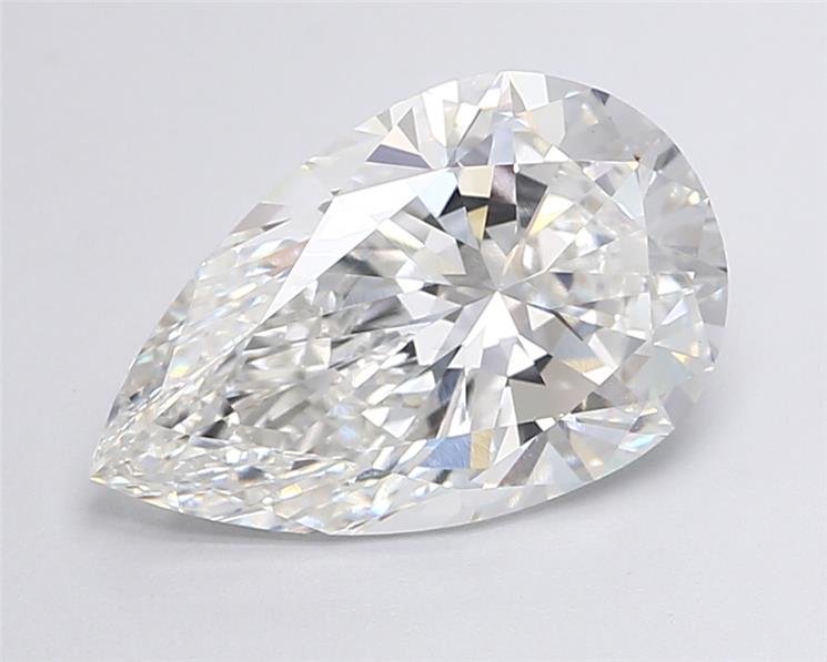 5.11ct F VVS2 Rare Carat Ideal Cut Pear Lab Grown Diamond