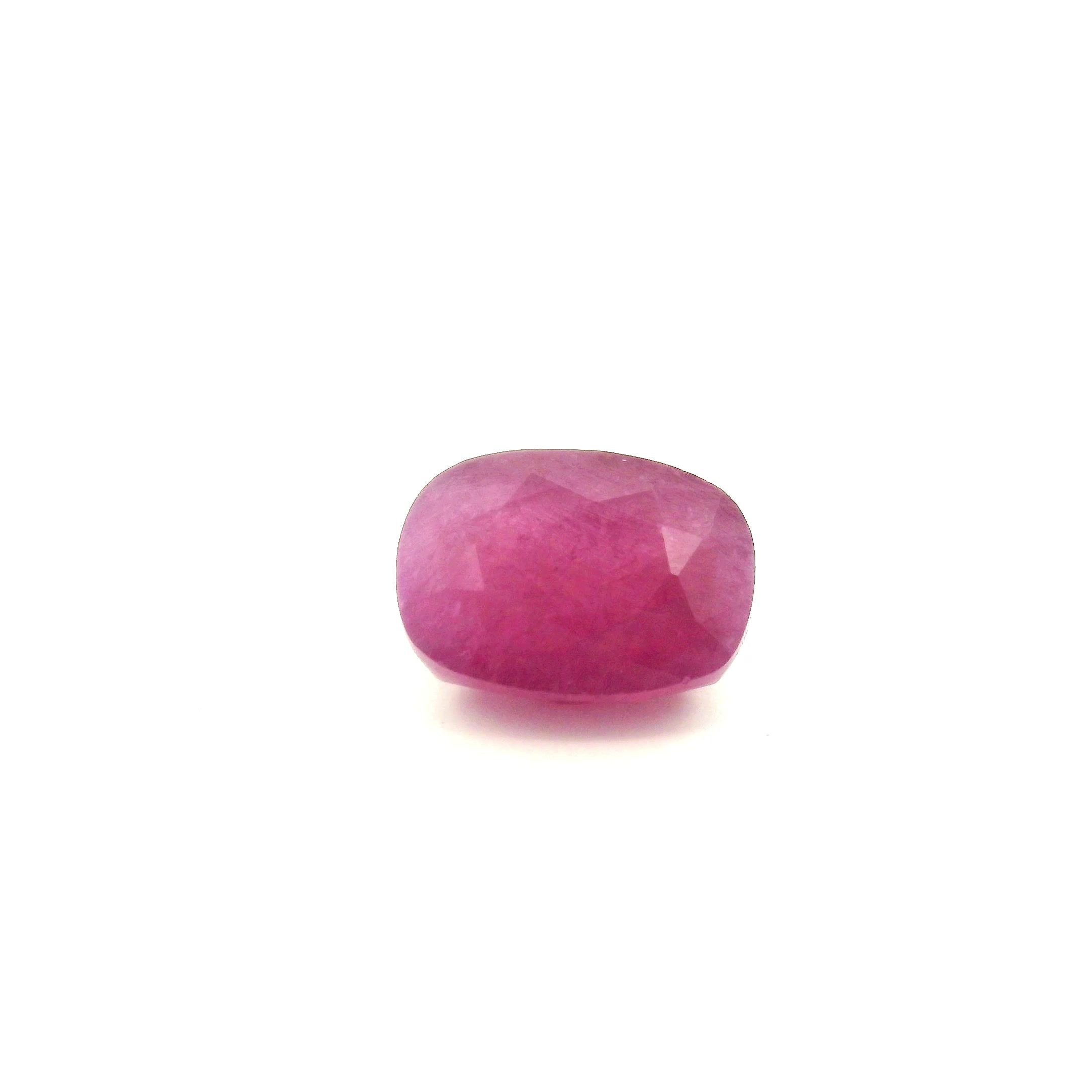 2.55 Carat Red Cushion Ruby