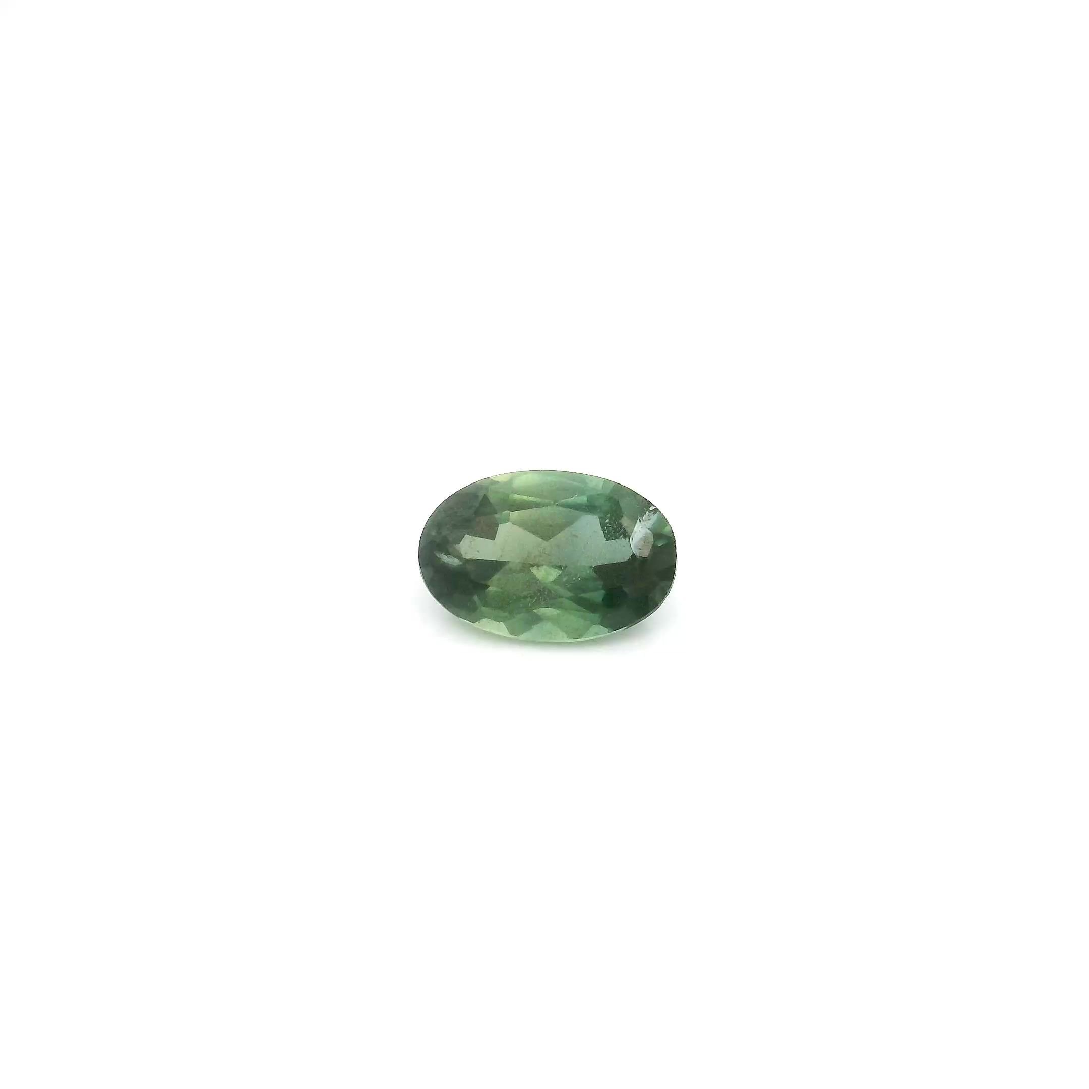 0.58 Carat Green Oval Sapphire