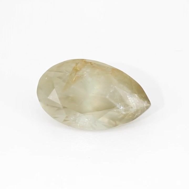 3.55 Carat Yellow Pear Sapphire