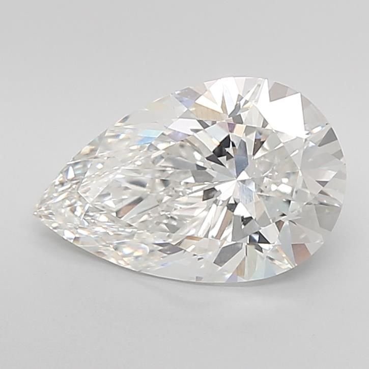 3.10ct F VVS2 Rare Carat Ideal Cut Pear Lab Grown Diamond