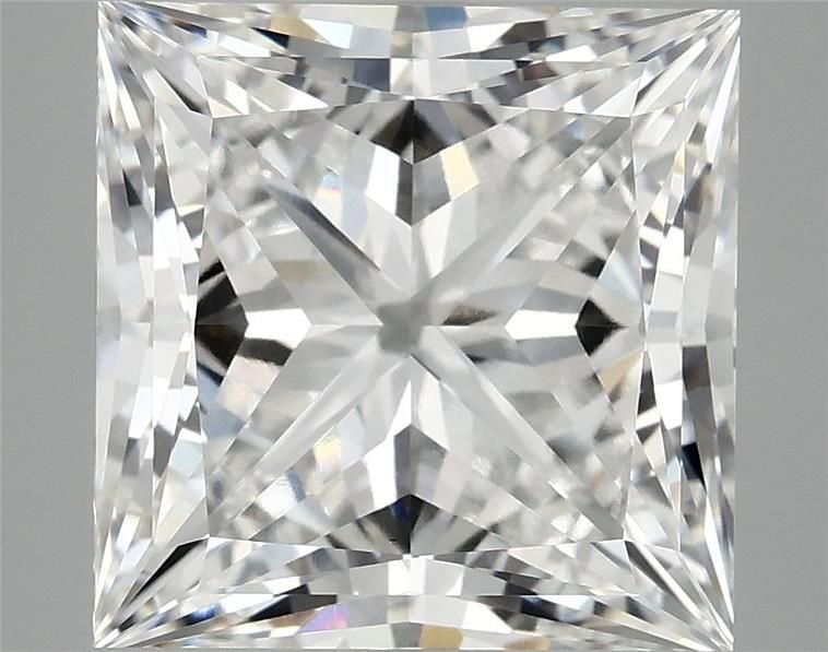 7.09ct F VVS2 Rare Carat Ideal Cut Princess Lab Grown Diamond