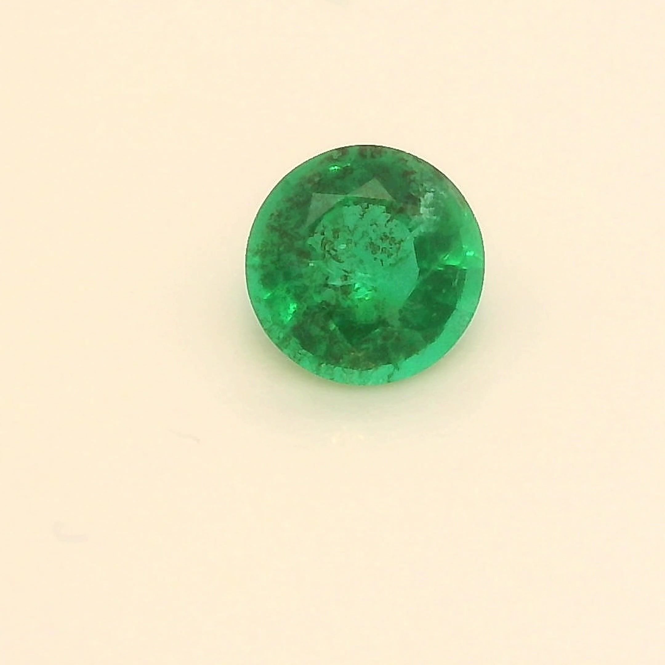 0.19 Carat Green Round Emerald