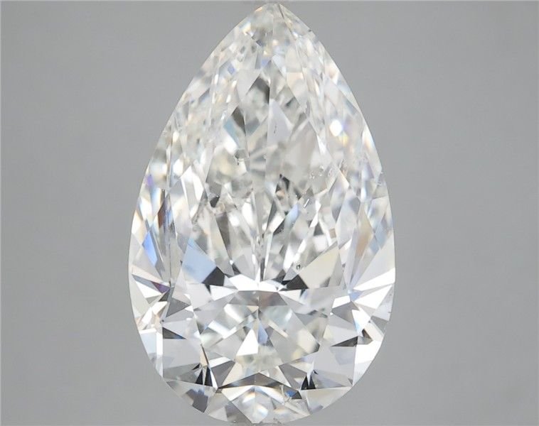 6.01ct F SI2 Rare Carat Ideal Cut Pear Diamond