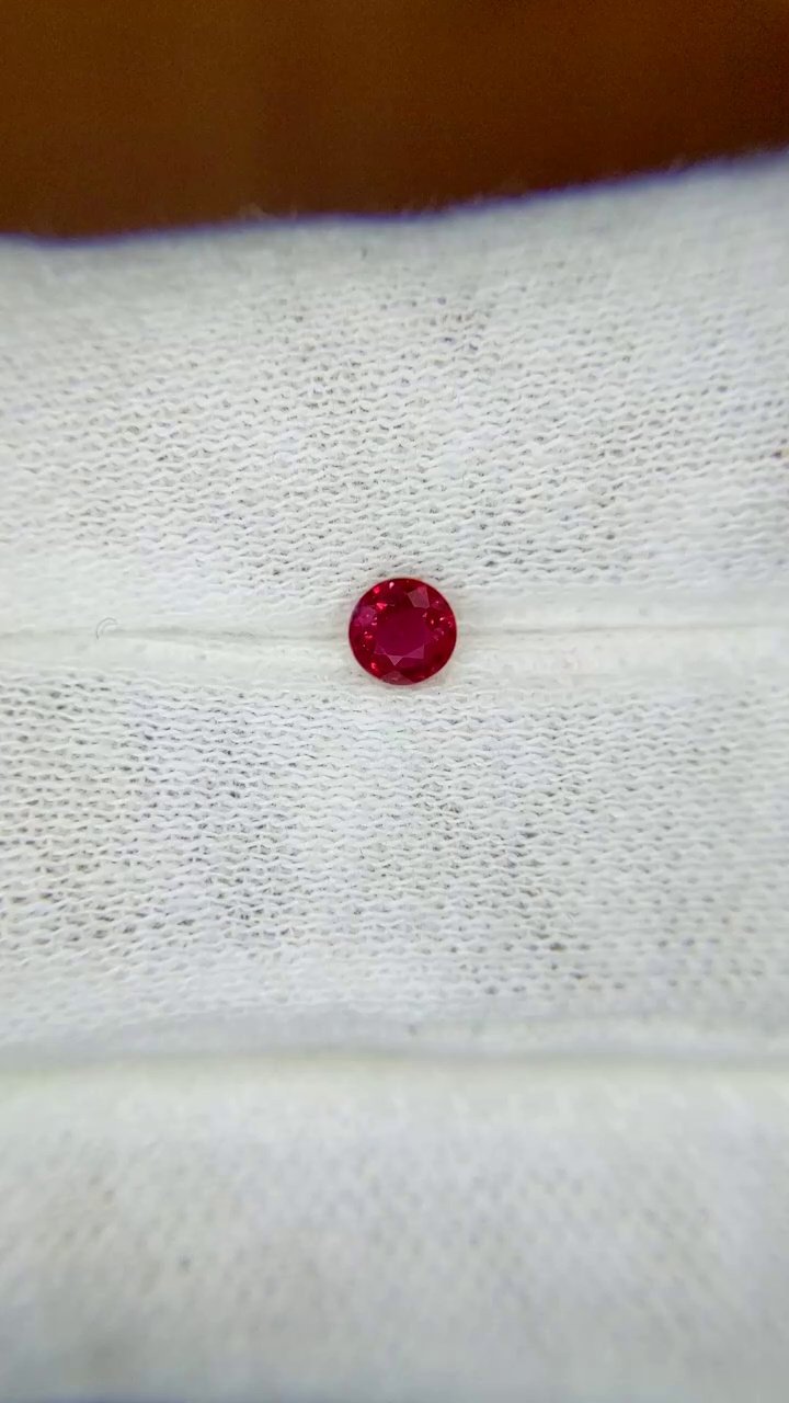 0.32 Carat Red Round Ruby