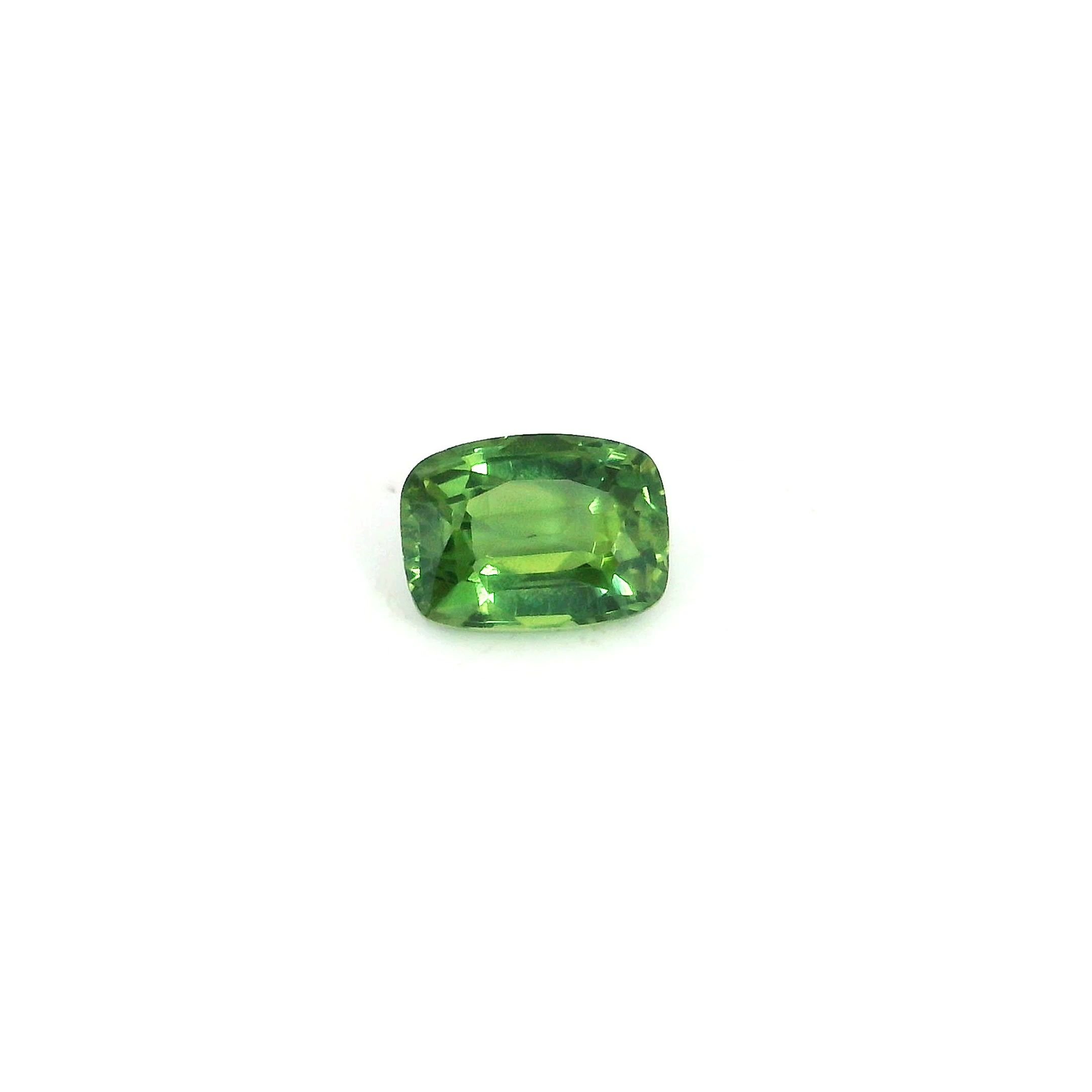 0.52 Carat Green Cushion Sapphire