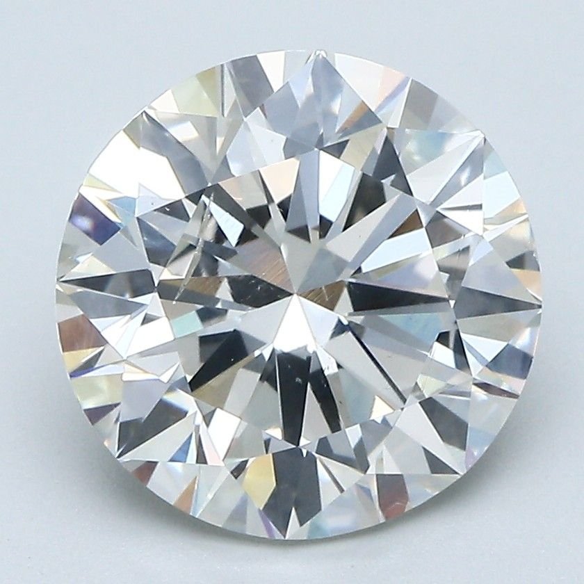 4.03ct I SI2 Rare Carat Ideal Cut Round Diamond