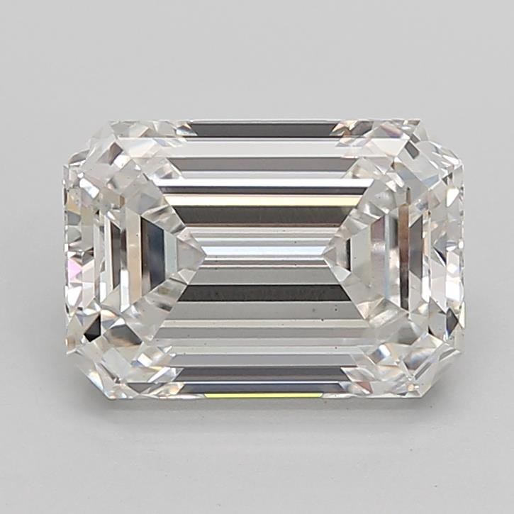 4.07ct F VS2 Rare Carat Ideal Cut Emerald Lab Grown Diamond