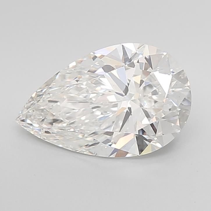 3.01ct F VS2 Rare Carat Ideal Cut Pear Lab Grown Diamond