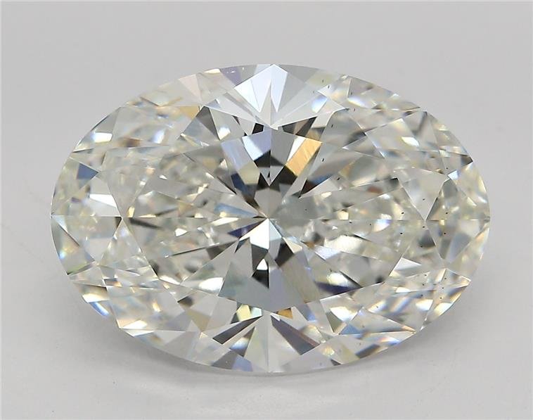 5.07ct F VS2 Rare Carat Ideal Cut Oval Lab Grown Diamond