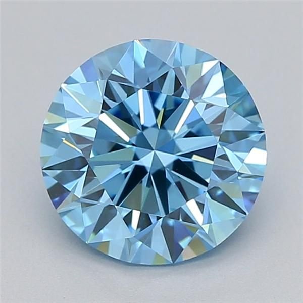 1.50 Ct. Fancy Vivid Blue Round Lab Diamond