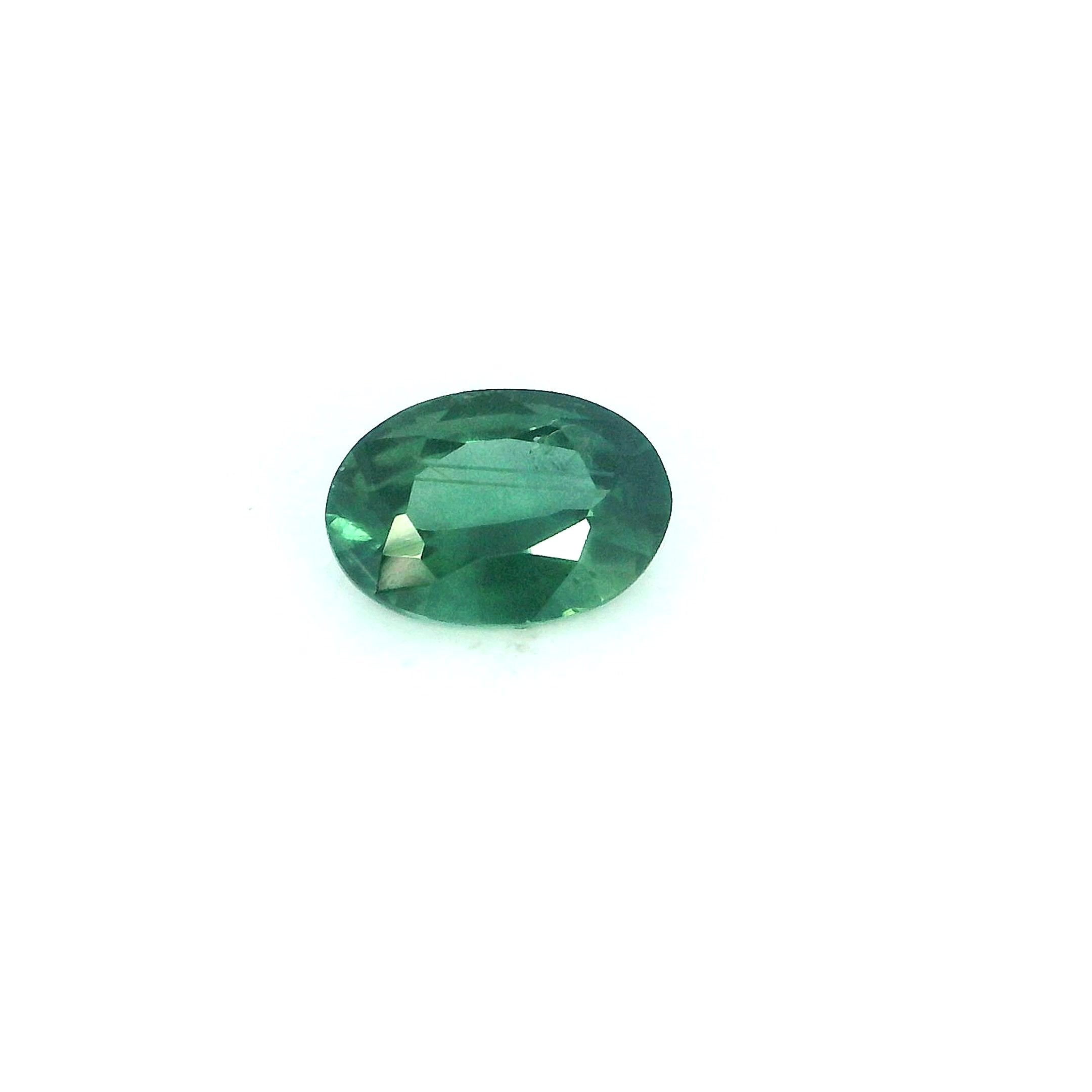 0.61 Carat Green Oval Sapphire