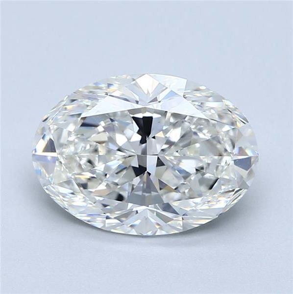 3.05ct H VS2 Rare Carat Ideal Cut Oval Diamond