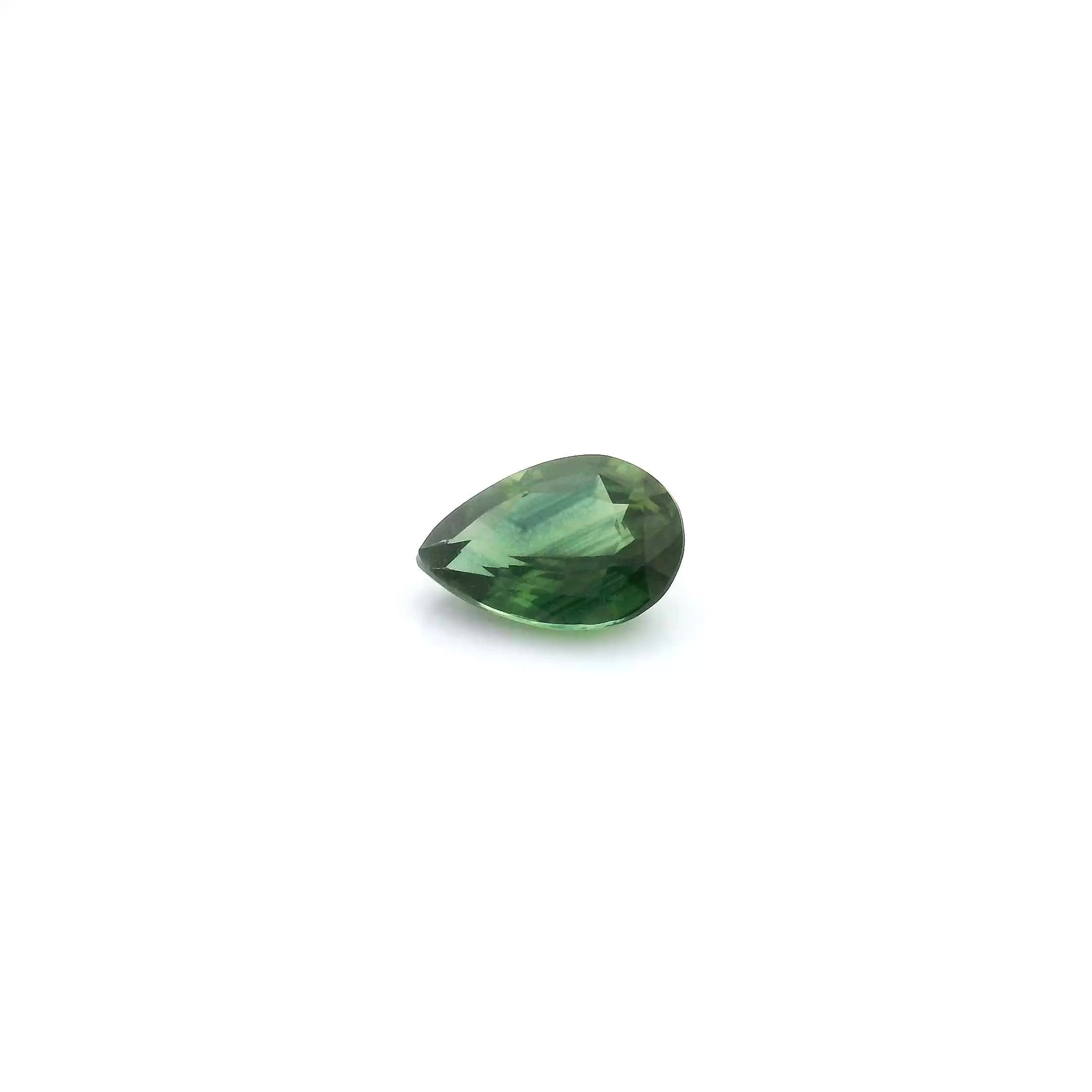 0.58 Carat Green Pear Sapphire