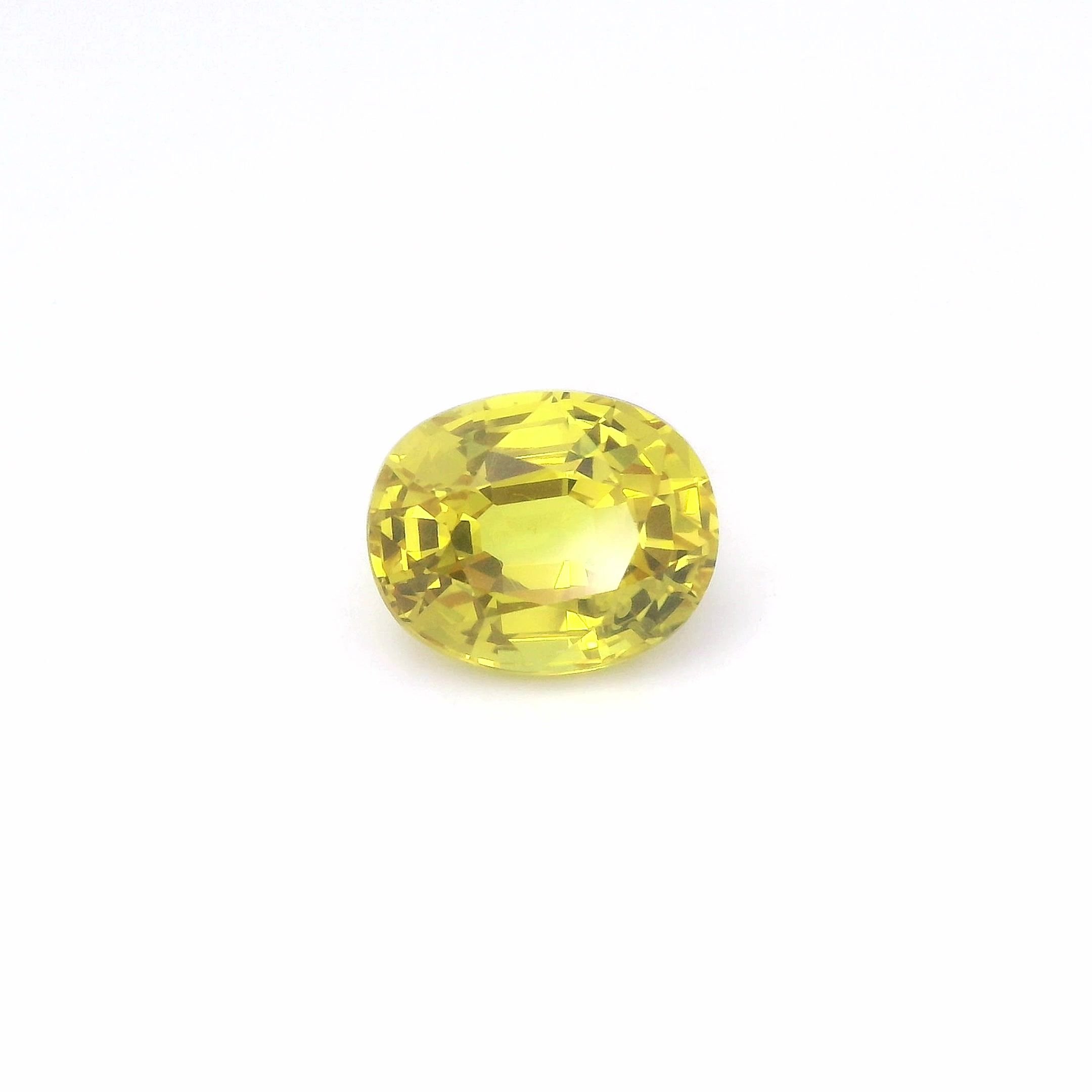 5.58 Carat Yellow Oval Sapphire