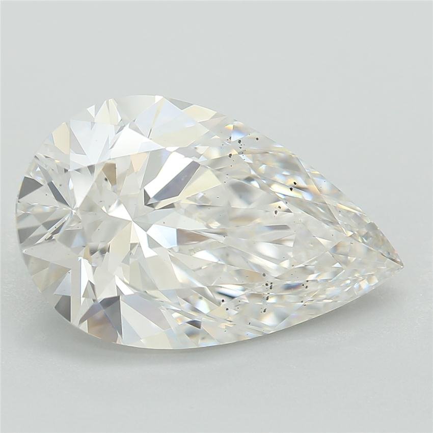 3.04ct F SI1 Rare Carat Ideal Cut Pear Lab Grown Diamond