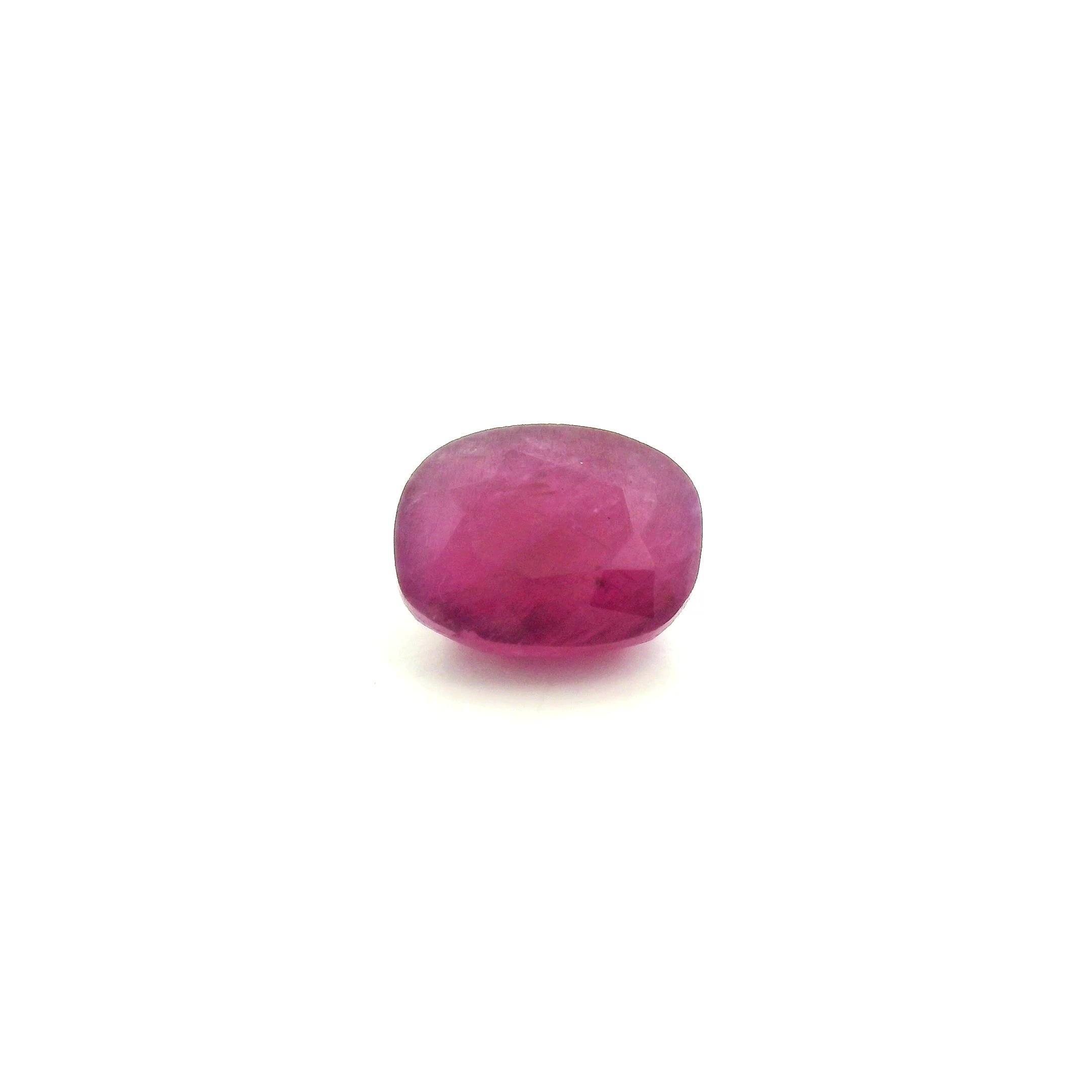 2.68 Carat Red Cushion Ruby