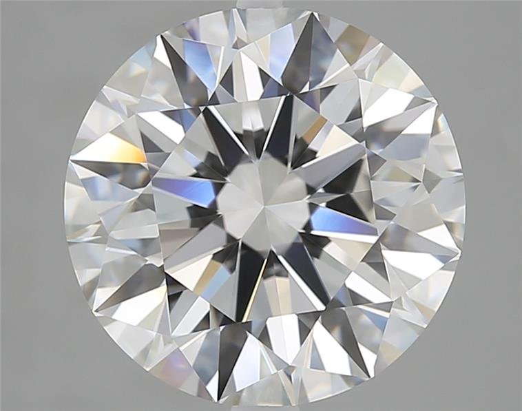 5.05ct F VVS2 Rare Carat Ideal Cut Round Diamond