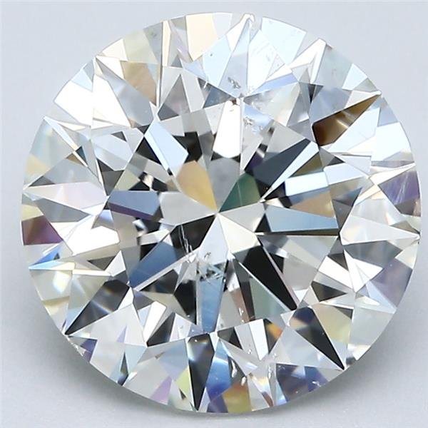 4.01ct H SI2 Rare Carat Ideal Cut Round Diamond