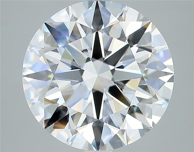 5.21ct D VVS2 Rare Carat Ideal Cut Round Diamond
