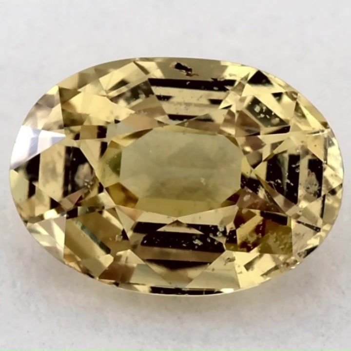 1.60 Carat Yellow Oval Sapphire