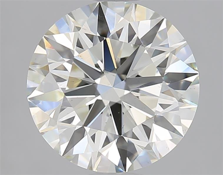 2.54ct K VS2 Rare Carat Ideal Cut Round Diamond