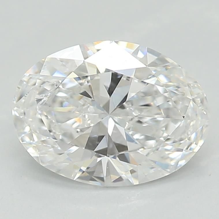 0.77ct D SI1 Rare Carat Ideal Cut Oval Lab Grown Diamond