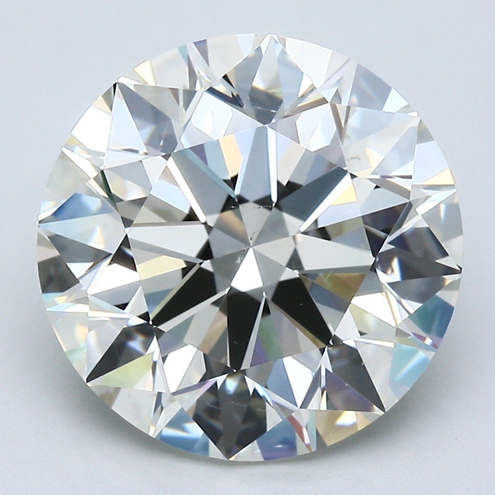 6.18ct K SI1 Rare Carat Ideal Cut Round Diamond