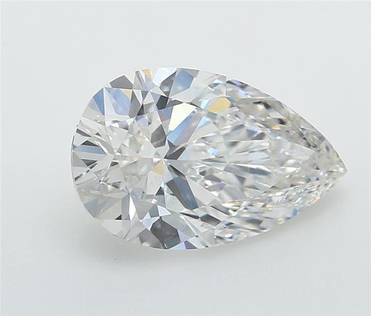 3.16ct F VS1 Rare Carat Ideal Cut Pear Lab Grown Diamond