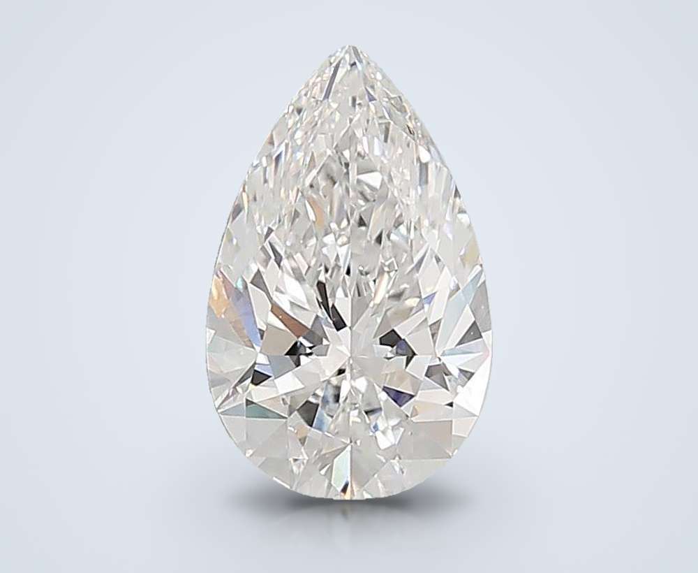 6.08 Carat Pear Lab Diamond