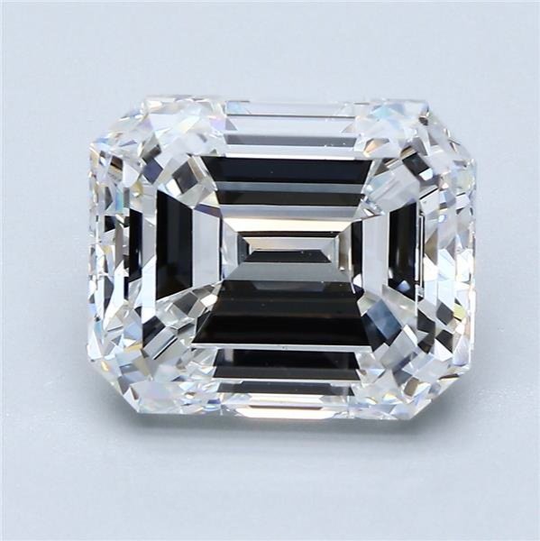 5.02ct F VS2 Very Good Cut Emerald Diamond