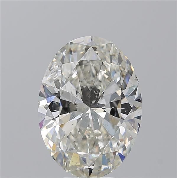 7.03ct I SI2 Rare Carat Ideal Cut Oval Diamond