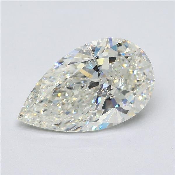 4.08ct J SI2 Rare Carat Ideal Cut Pear Diamond