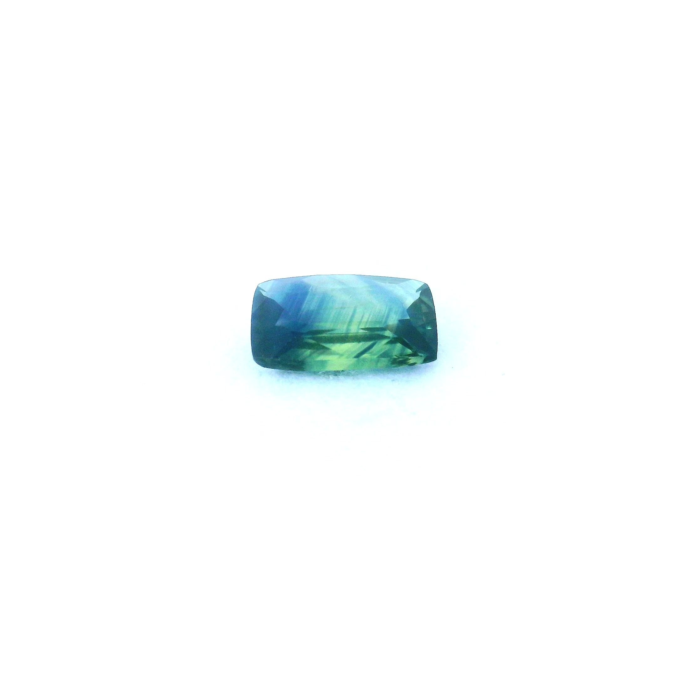0.53 Carat Green Cushion Sapphire