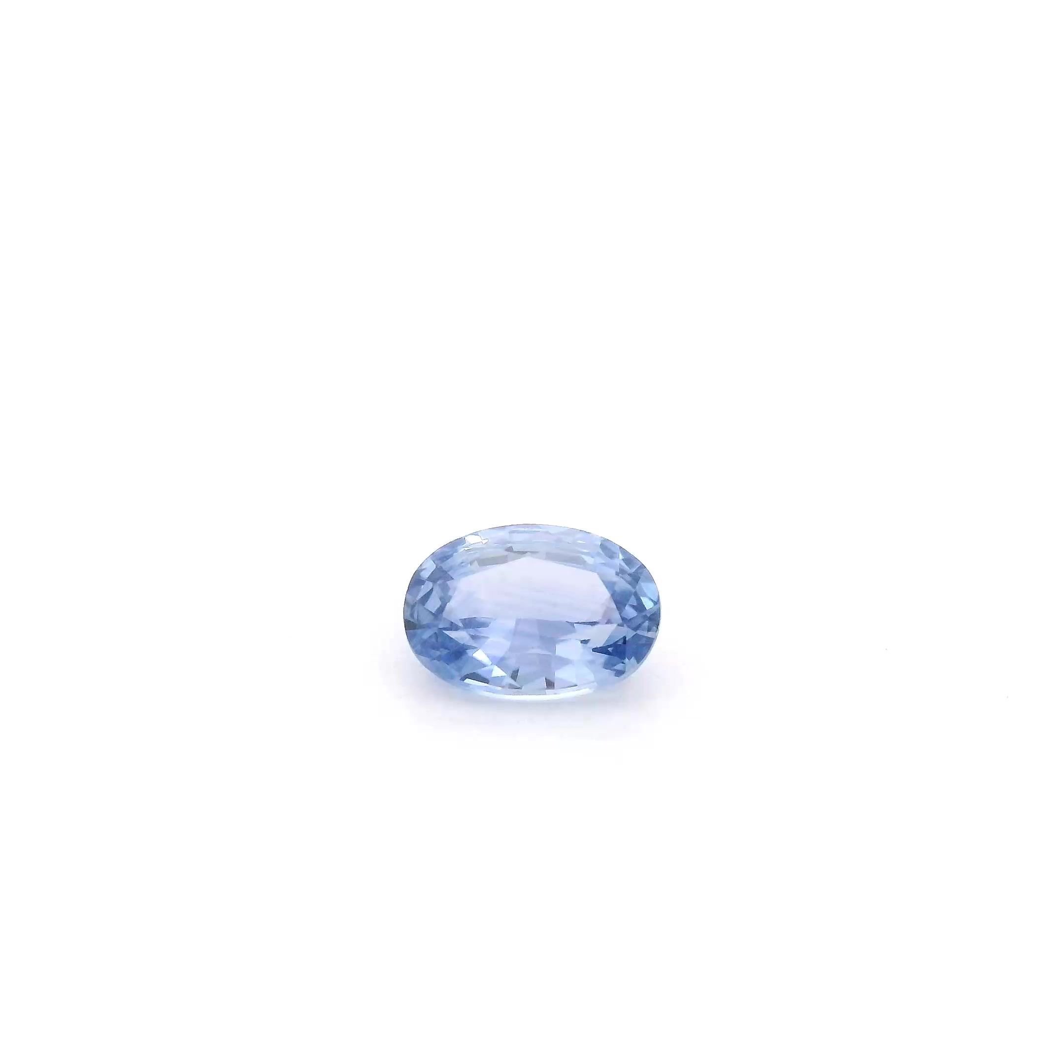 0.70 Carat Light Blue Oval Sapphire