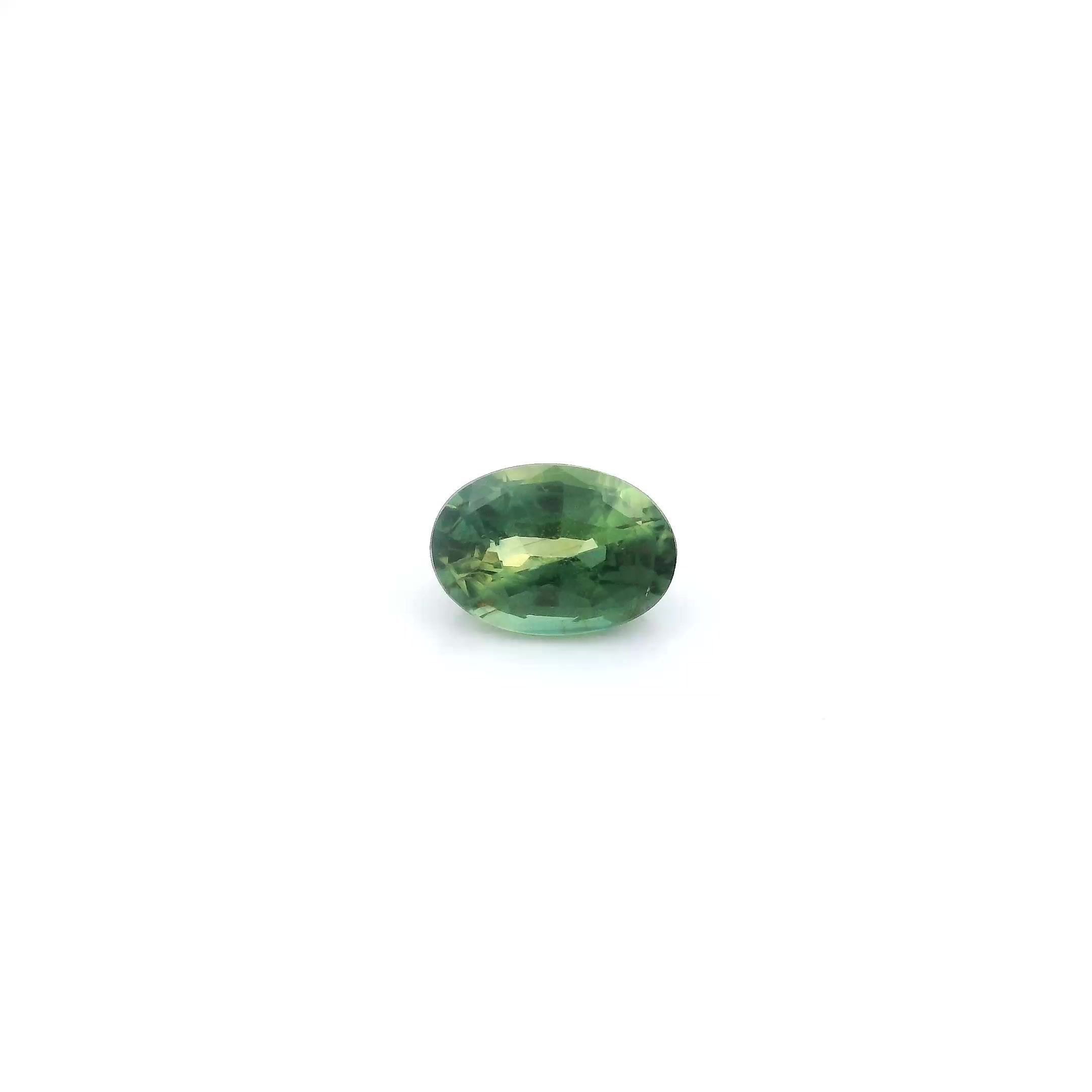 0.61 Carat Green Oval Sapphire