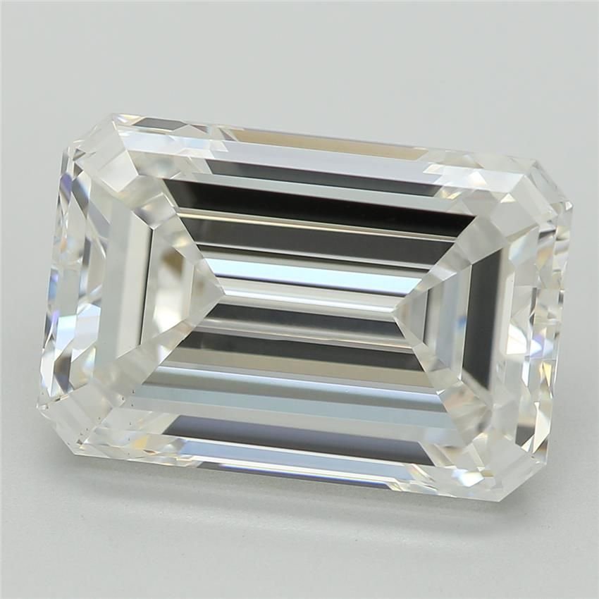 5.10ct F VVS2 Rare Carat Ideal Cut Emerald Lab Grown Diamond