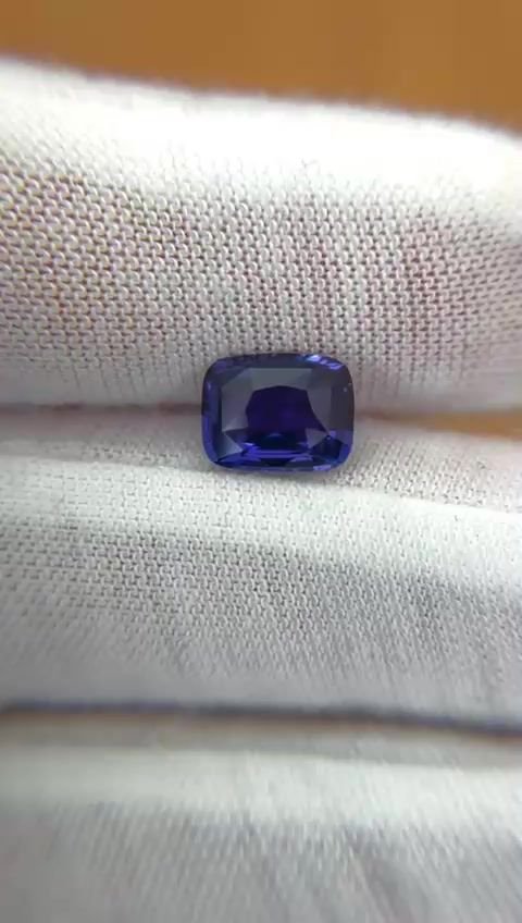 3.05 Carat Purple Cushion Sapphire