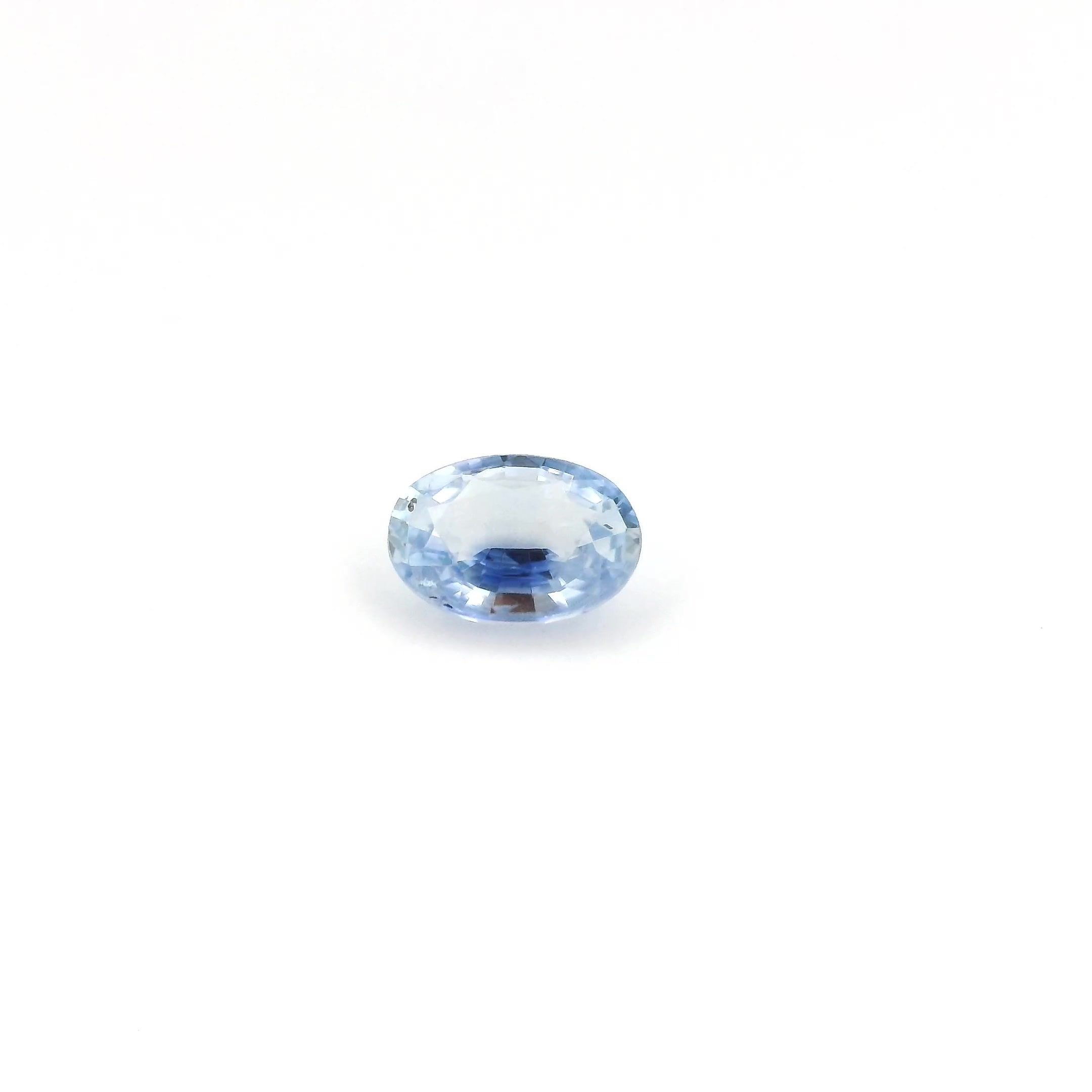 0.60 Carat Light Blue Oval Sapphire