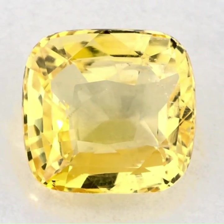 2.05 Carat Yellow Cushion Sapphire