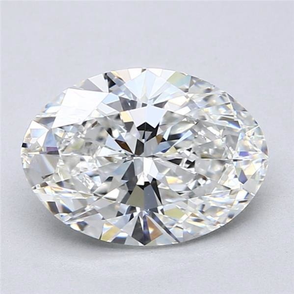 3.01ct F VS2 Rare Carat Ideal Cut Oval Diamond
