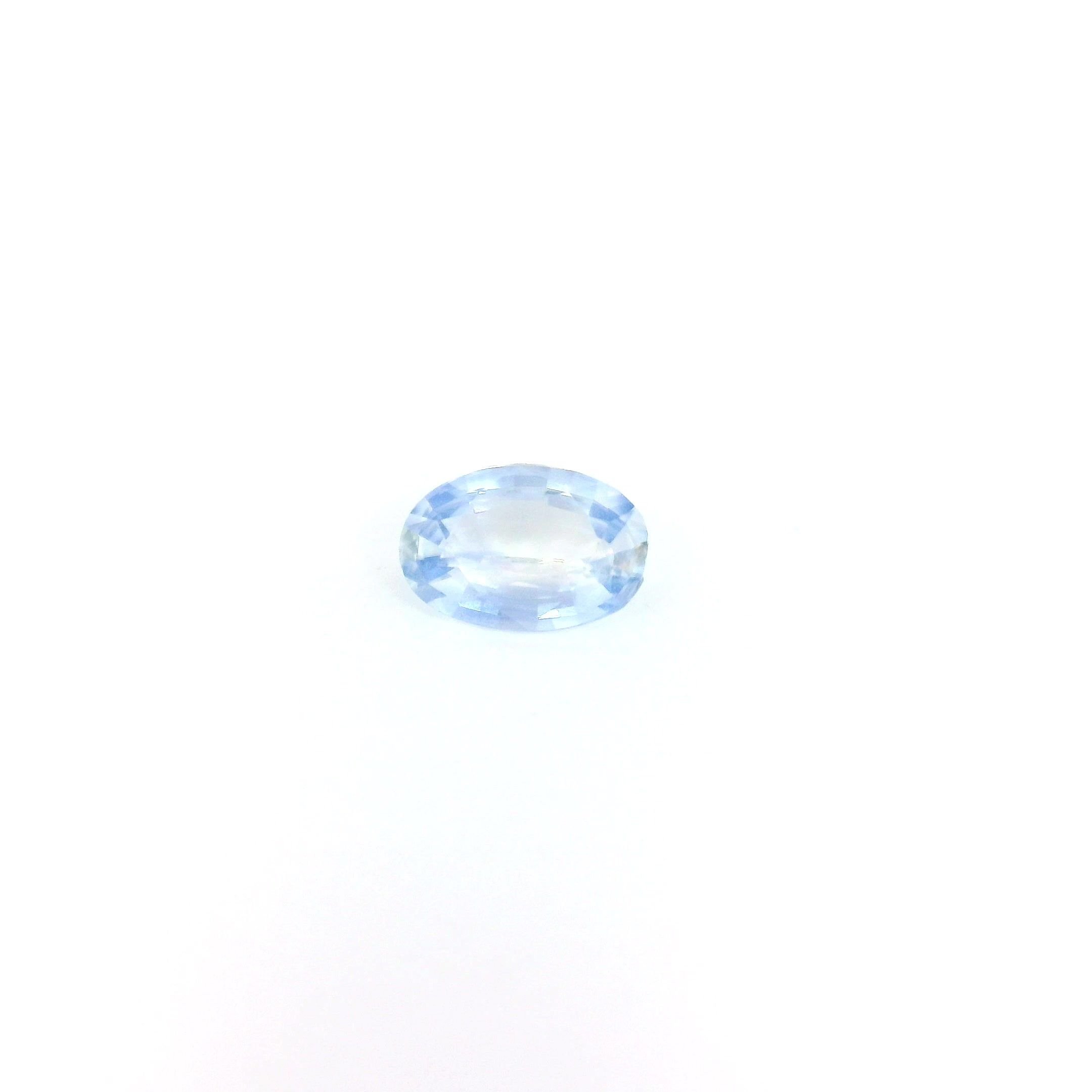 0.44 Carat Light Blue Oval Sapphire