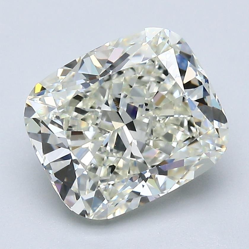 3.06ct K VS2 Rare Carat Ideal Cut Cushion Diamond