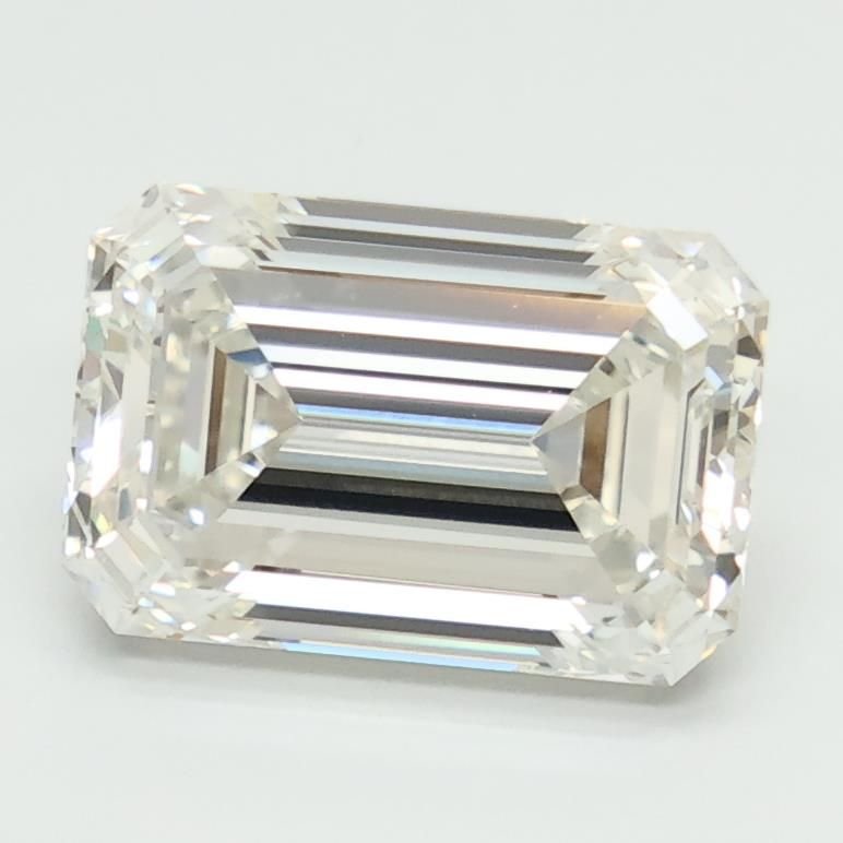 3.09ct G VVS2 Rare Carat Ideal Cut Emerald Lab Grown Diamond