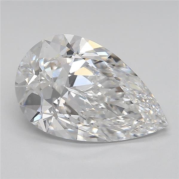 2.87ct E VS1 Rare Carat Ideal Cut Pear Lab Grown Diamond