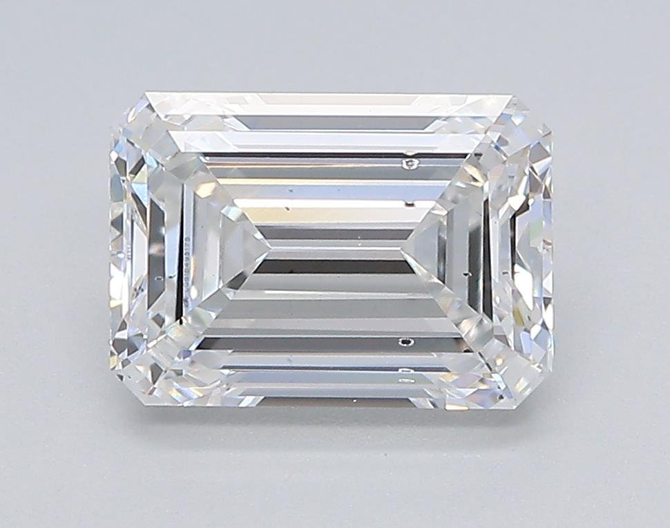 1.52ct E SI1 Rare Carat Ideal Cut Emerald Lab Grown Diamond